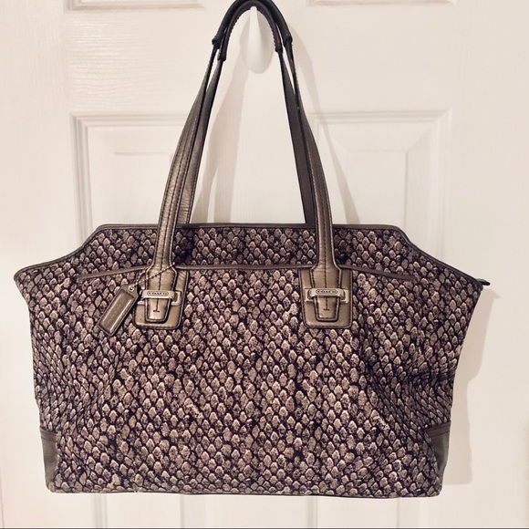 Coach Handbags - Coach Taylor Snake Print Alexis Carryall F26034